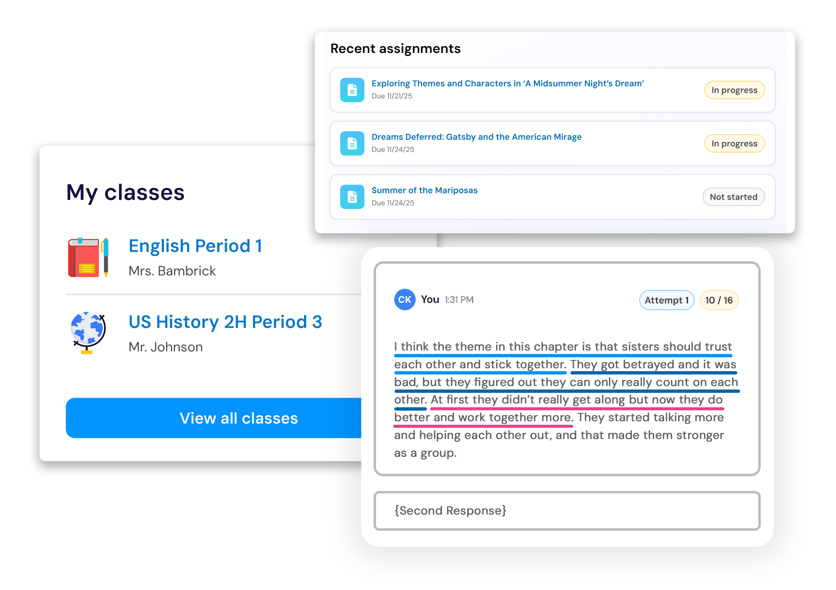 StudentFacing Application Panorama Education for Students